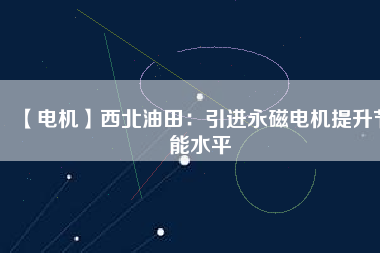 【電機】西北油田：引進永磁電機提升節(jié)能水平
          